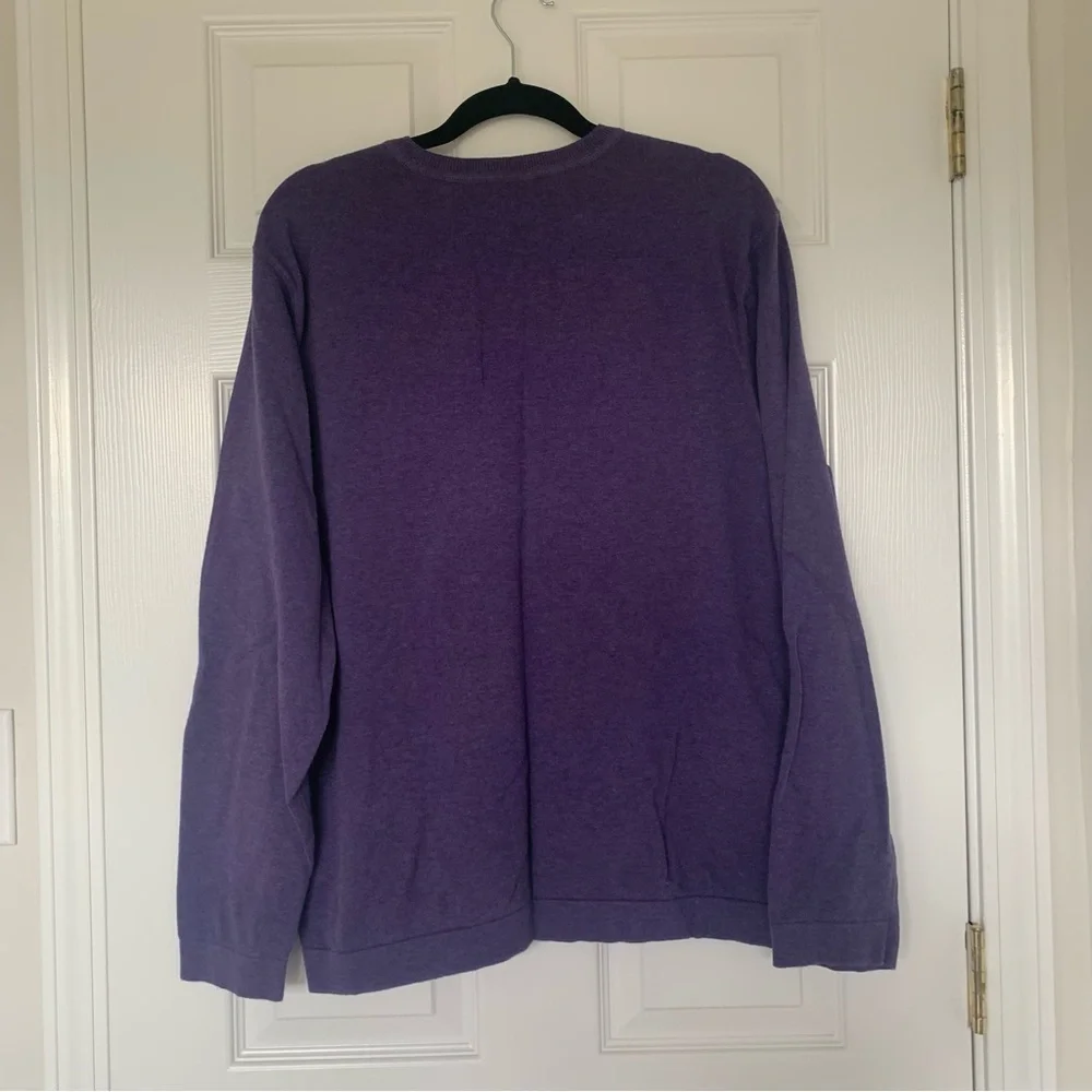 Banana Republic Men's Purple V-Neck Sweater Size Extra Large